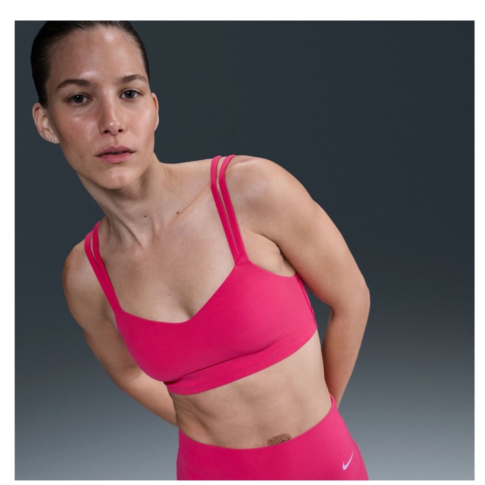 Nike Hot Pink Double-Strap Sports Bra